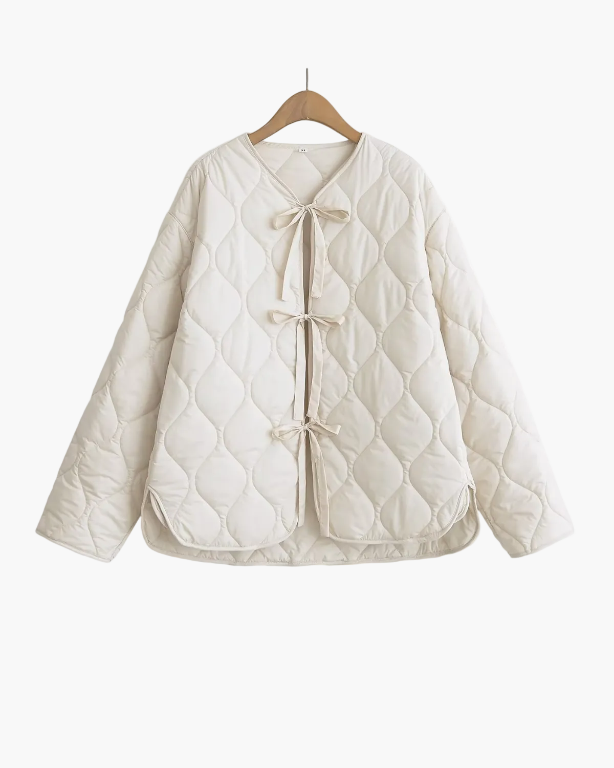 Women's Feminine Quilted Bow Jacket