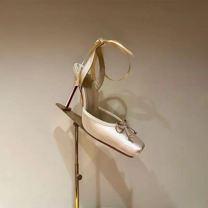 Women's Satin Platform Ribbon Shoes