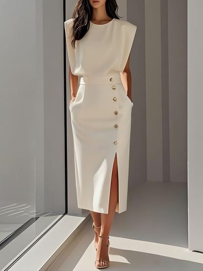 Women's Sleeveless Midi Dress