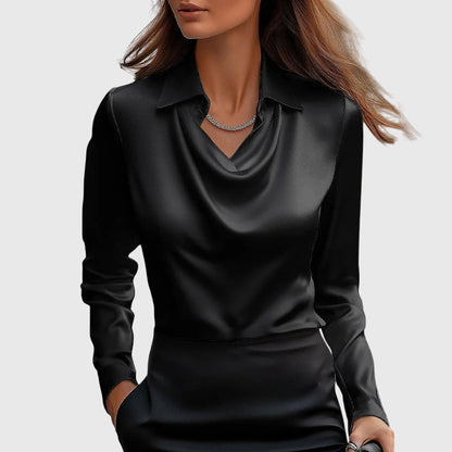 Women’s Cowl Neck Long Sleeve Top