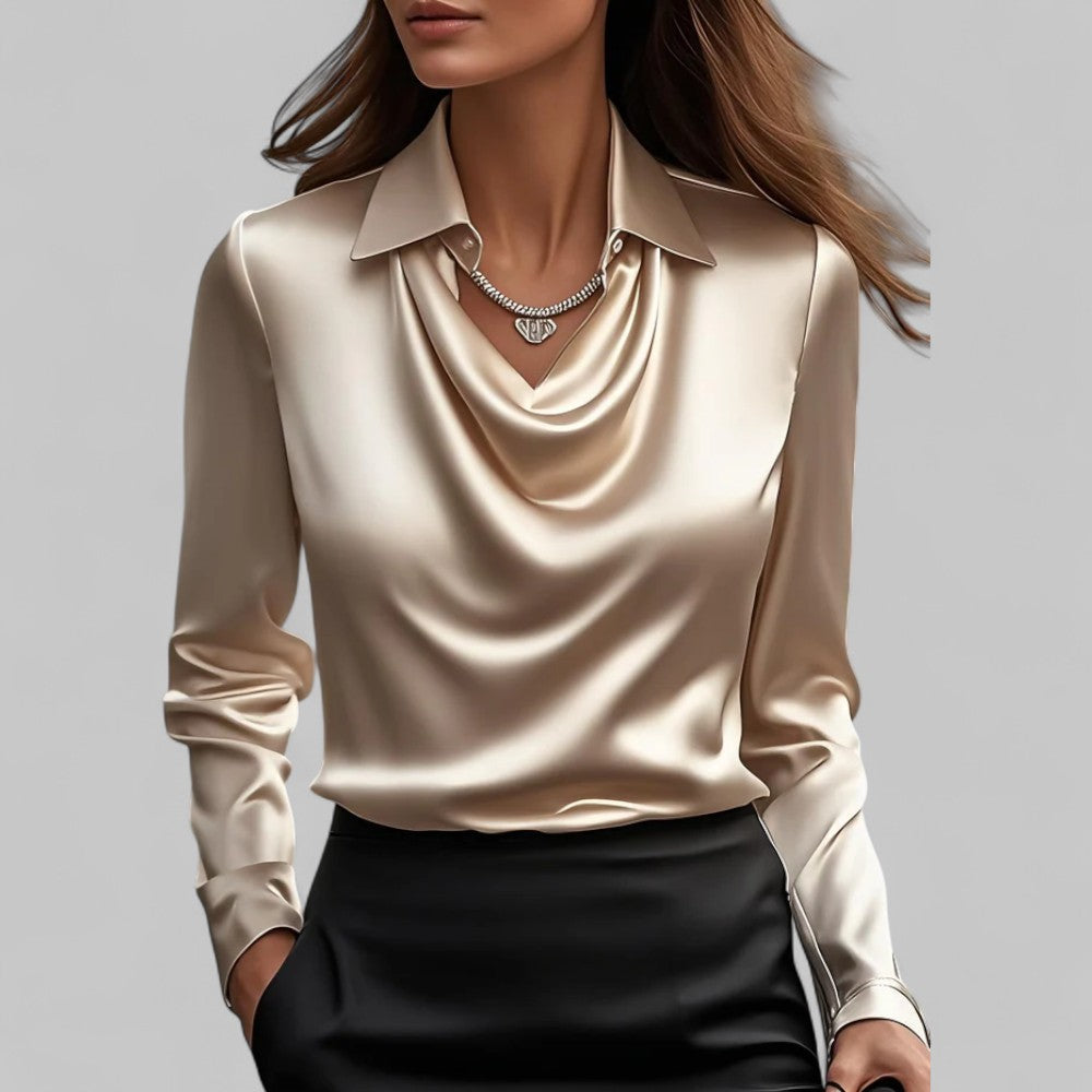 Women’s Satin Long Sleeve Blouse