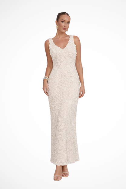 Flower Sequin Mini Wedding Dress