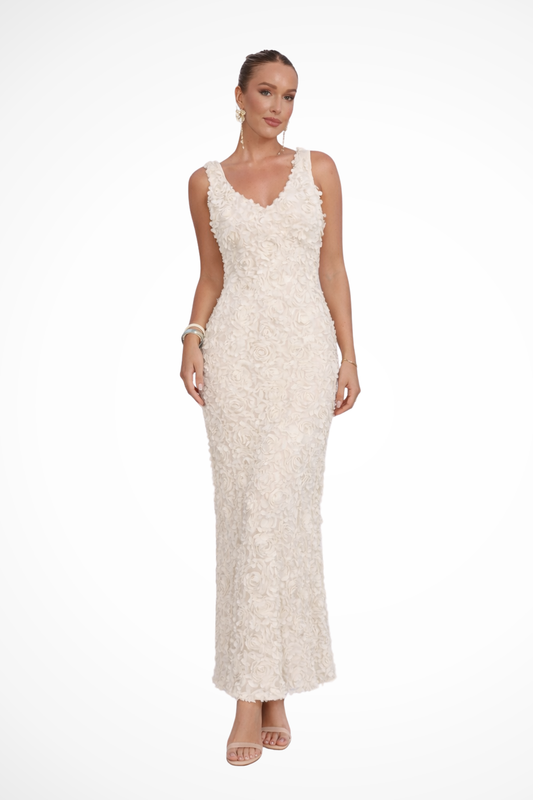 Flower Sequin Mini Wedding Dress