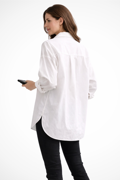 Women's Oversized Button-Down Blouse