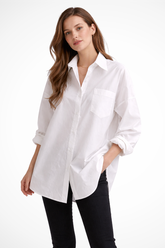 Women's Oversized Button-Down Blouse