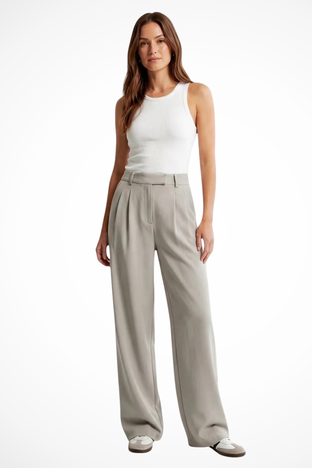 Women's Pleated Wide-Leg Trousers