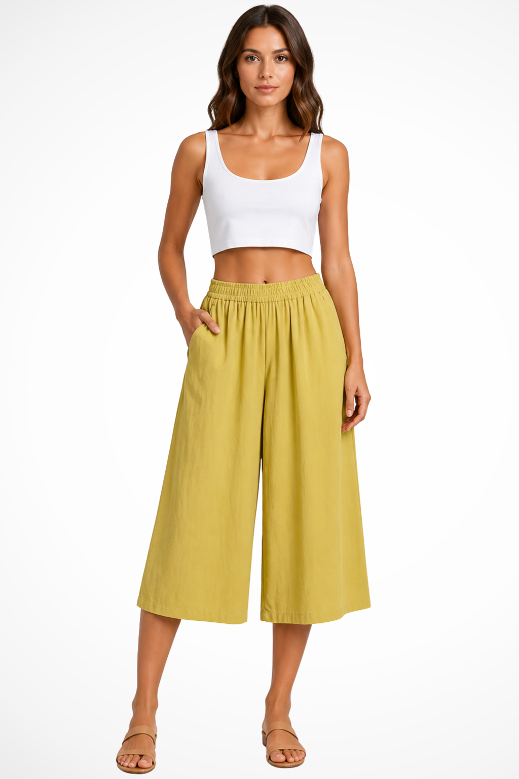 Women's Elasticated Wide Leg Trousers