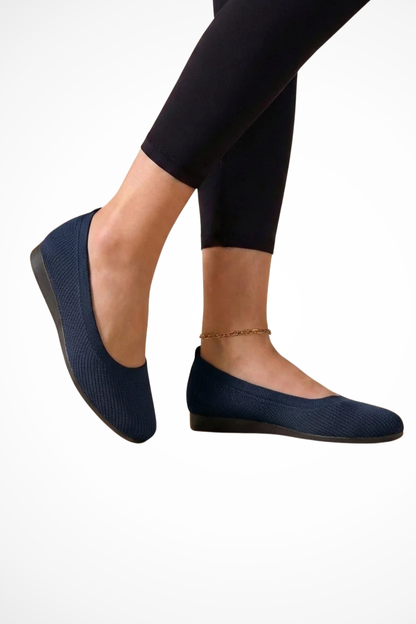 Women's Soft Knit Round Toe Flats