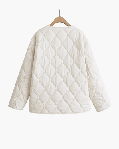 Women's Feminine Quilted Bow Jacket