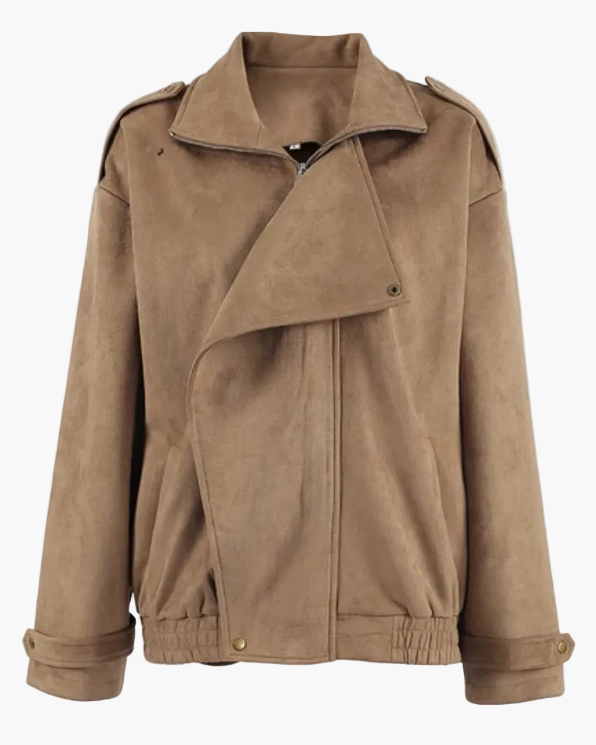 Women's Suede Zip Bomber Jacket