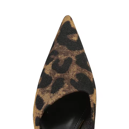Women's Leopard Print Heel Pumps