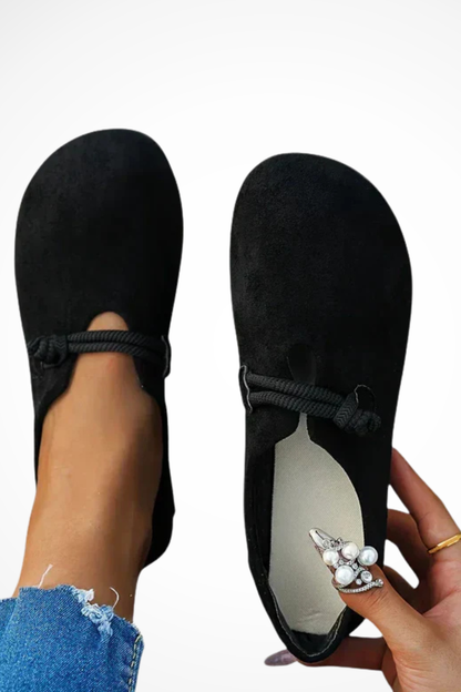 Women's Suede Rope Ballet Flats