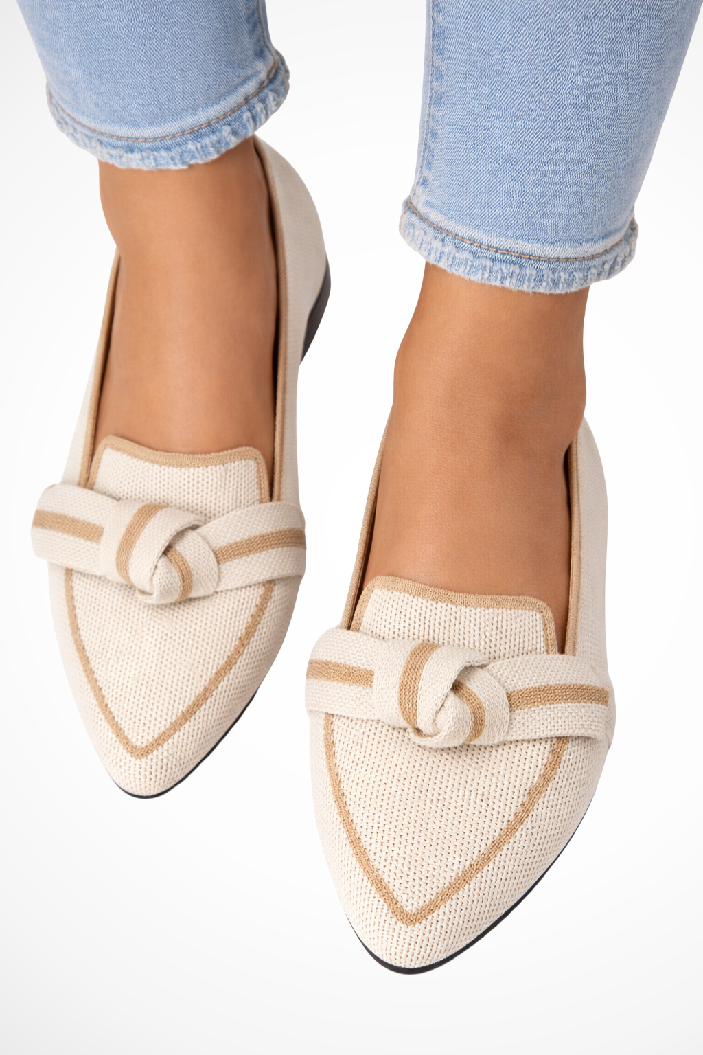 Women's Contrast Trim Flat Loafers