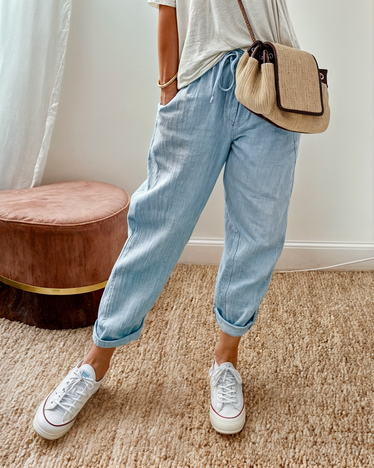 Women's Relaxed Wide Leg Trousers