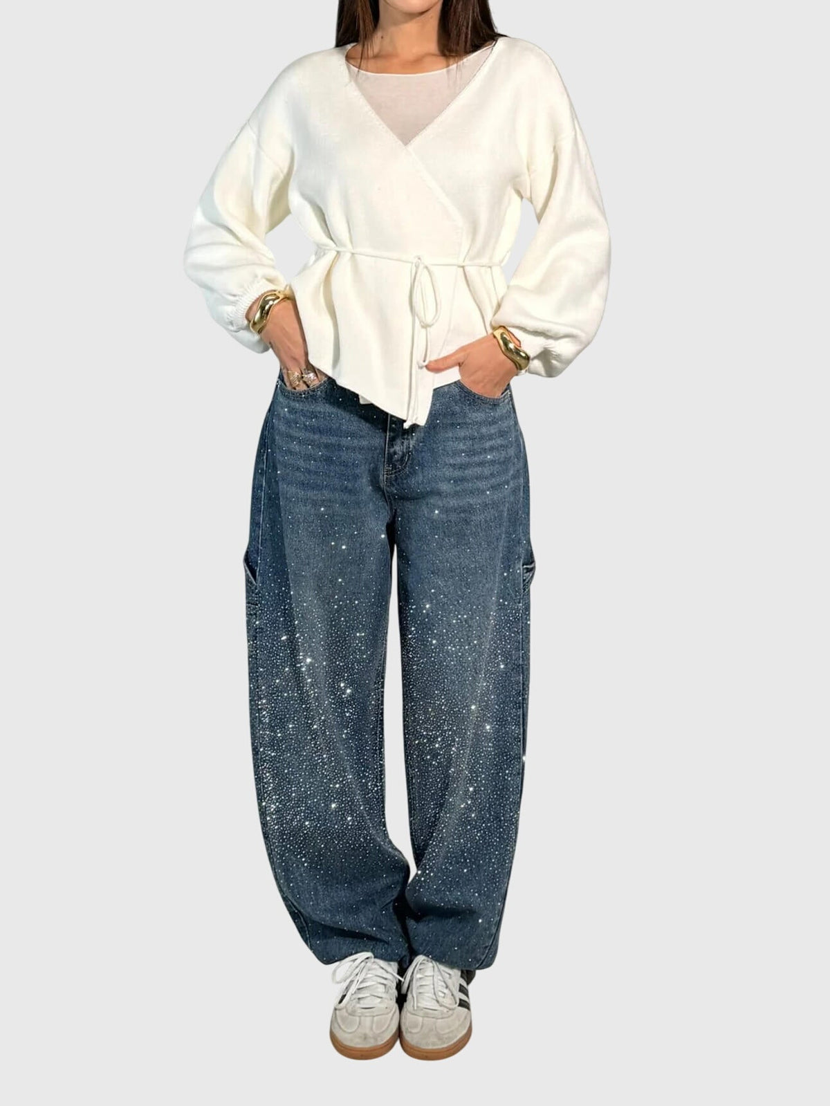 Women's Sparkle Diamond Denim Jeans