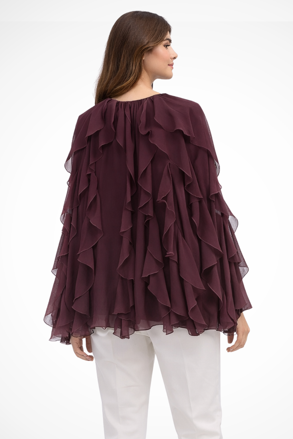 Women's Layered Ruffle V-Neck Blouse