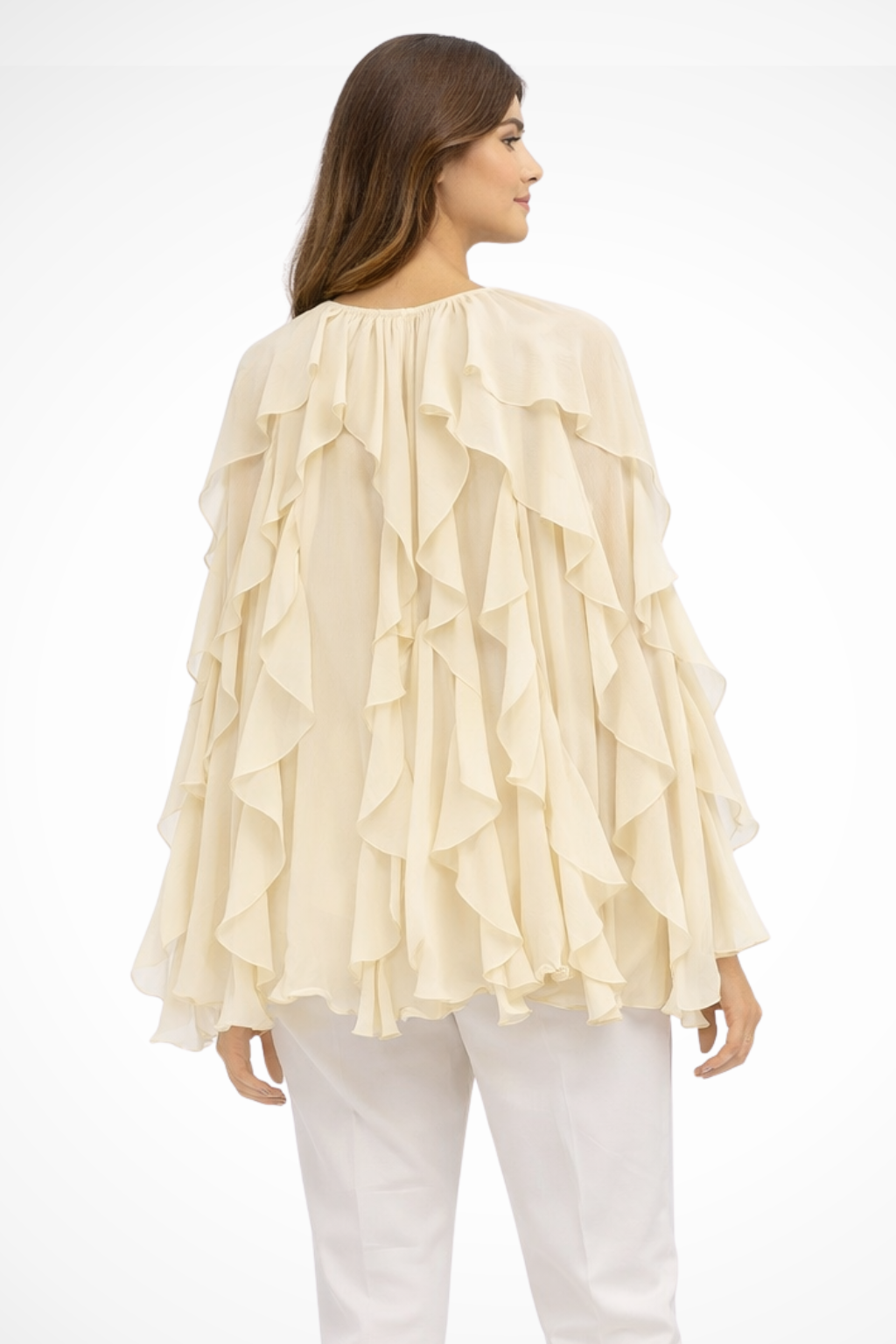 Women's Layered Ruffle V-Neck Blouse