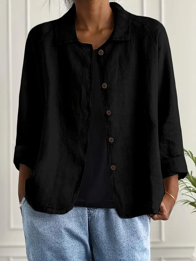 Women's Lightweight Button Casual Jacket