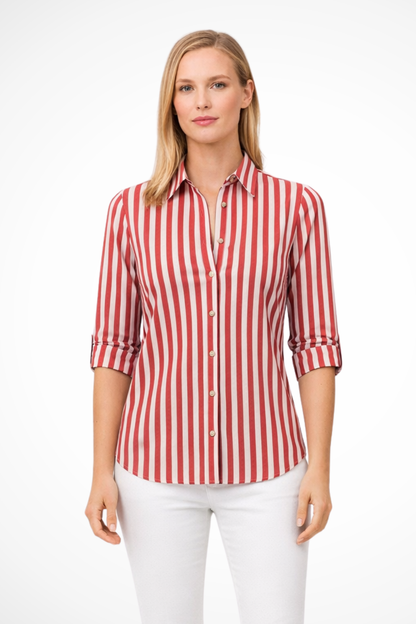 Women's Slim Fit Striped Blouse