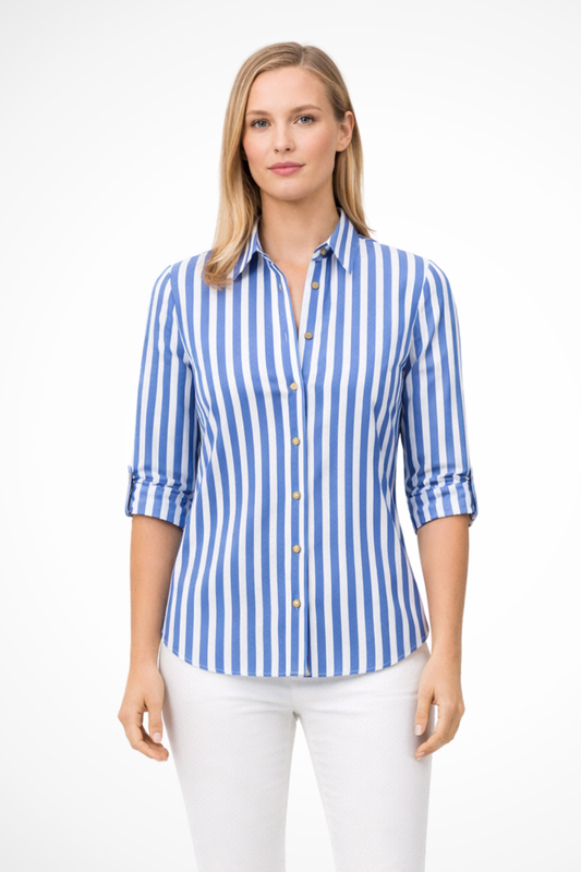 Women's Slim Fit Striped Blouse