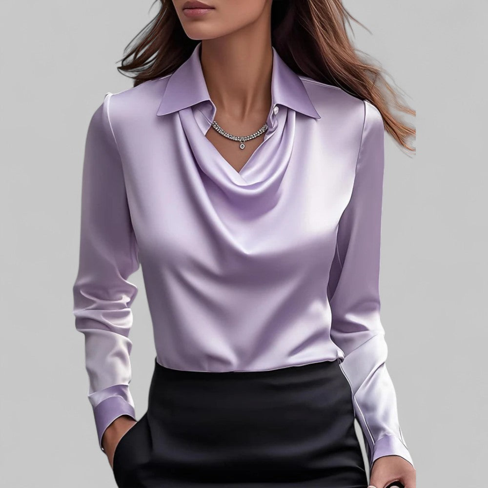 Women’s Satin Long Sleeve Blouse
