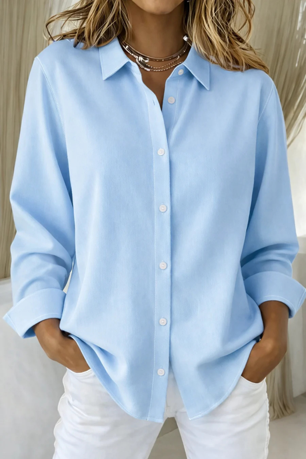 Women's Relaxed Collared Blouse