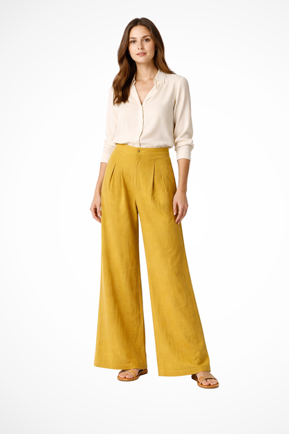 Women's Cropped Pleated Trousers