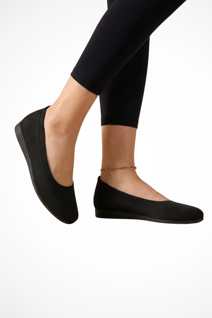 Women's Soft Knit Round Toe Flats