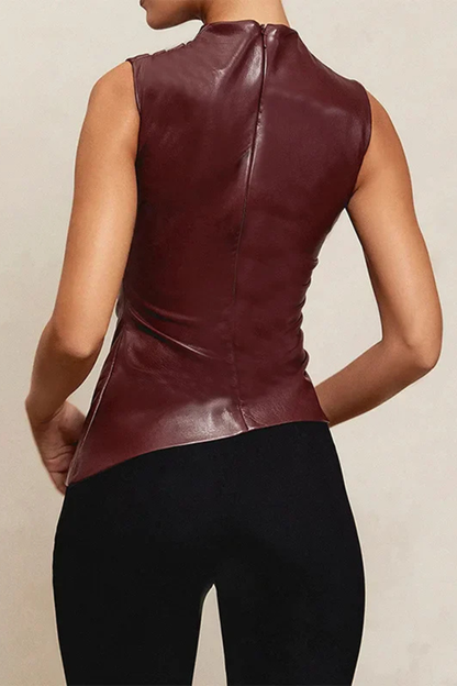 Women's High Neck Fitted Top