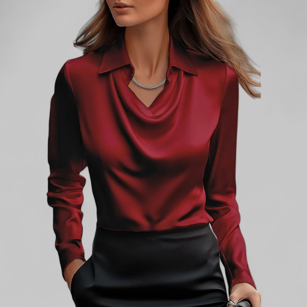 Women’s Satin Long Sleeve Blouse