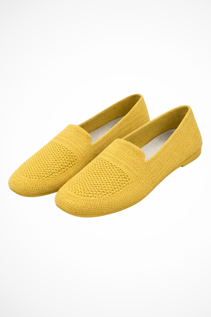 Women's Square Toe Knit Flats