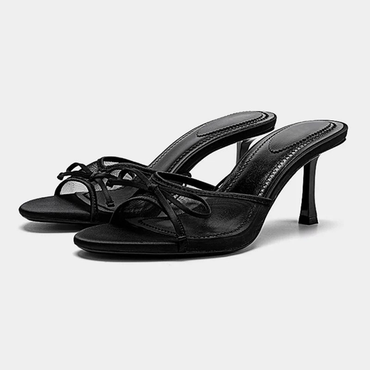 Women's Open Toe Kitten Heel Mules