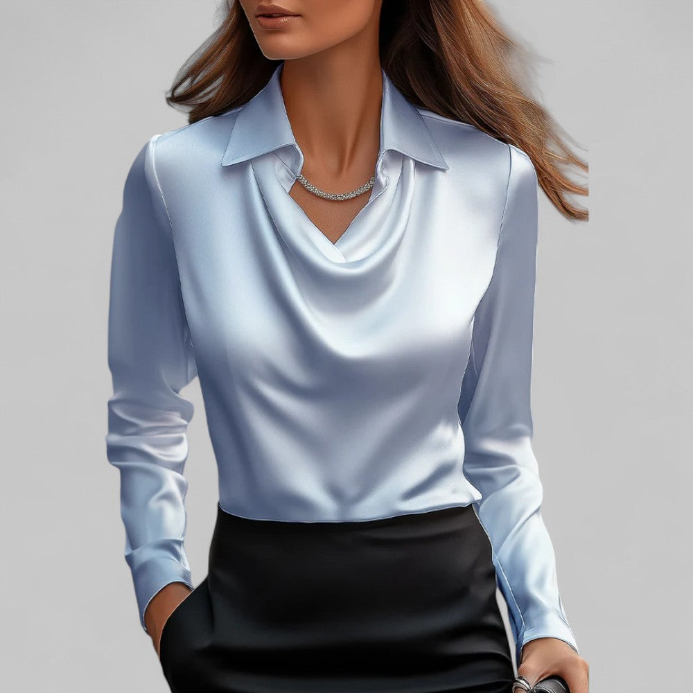 Women’s Satin Long Sleeve Blouse