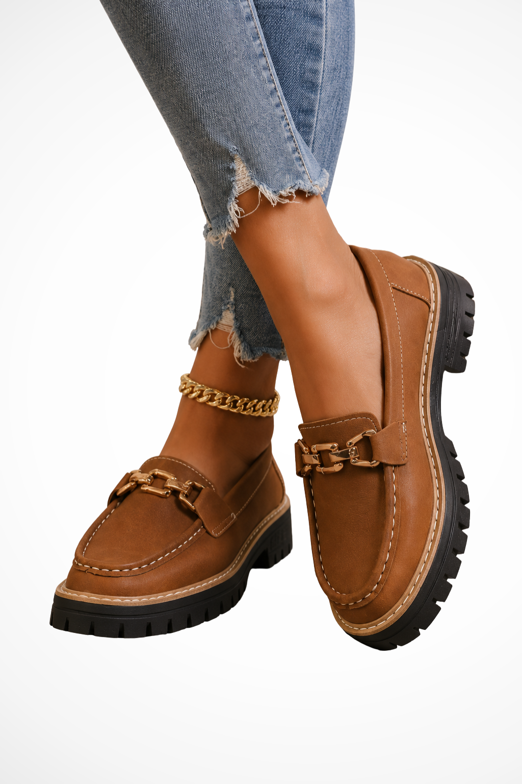 Women's Chain Detail Chunky Loafers