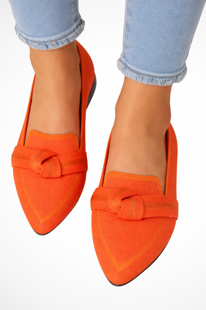 Women's Contrast Trim Flat Loafers