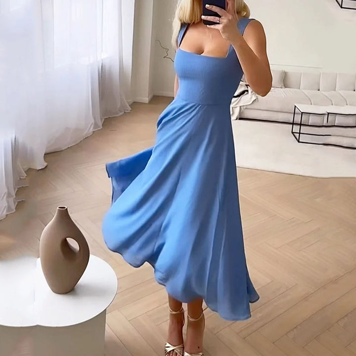 Women’s Elegant Square Midi Dress