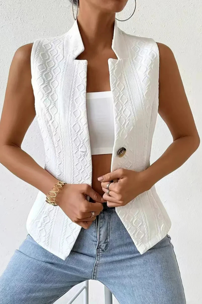 Women's Textured Button-Front Top