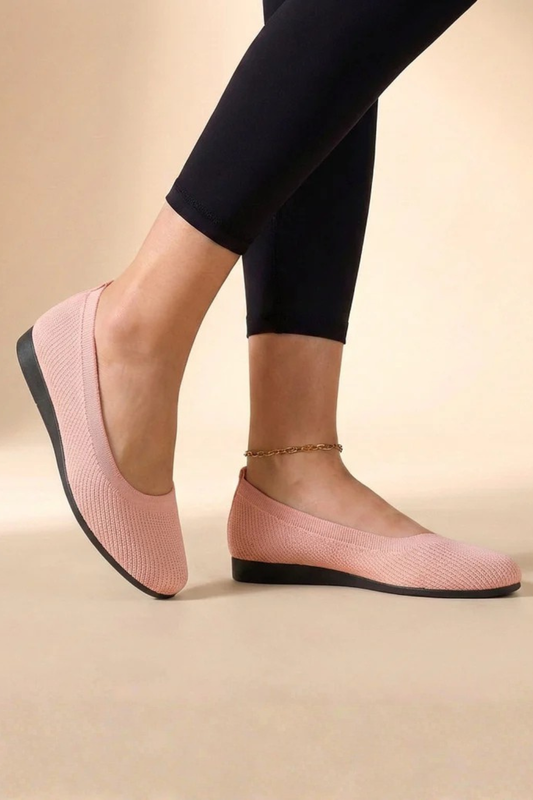 Women's Soft Knit Round Toe Flats