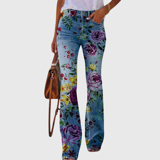 Women's Floral Printed Skinny Jeans