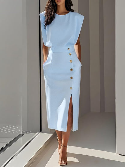 Women's Sleeveless Midi Dress