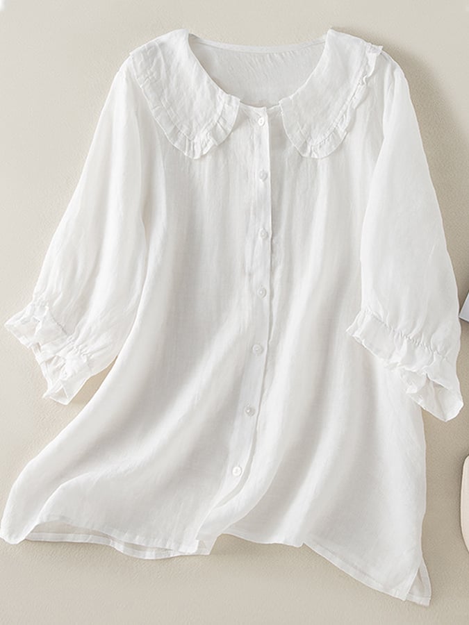 Women’s Loose Fit Ruffle Blouse