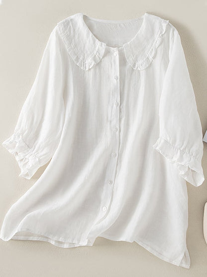 Women’s Loose Fit Ruffle Blouse