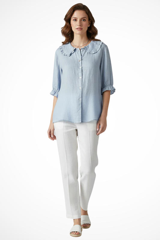 Women's Ruffle Frill Sleeve Blouse