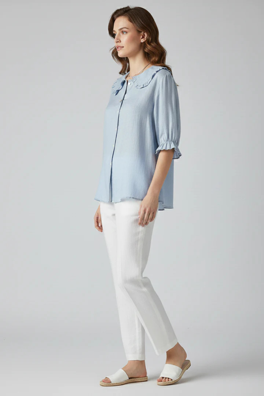 Women's Ruffle Frill Sleeve Blouse