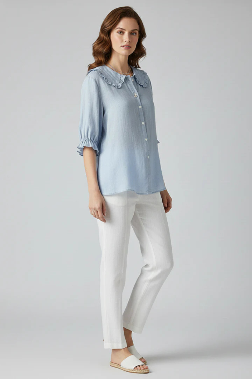 Women's Ruffle Frill Sleeve Blouse
