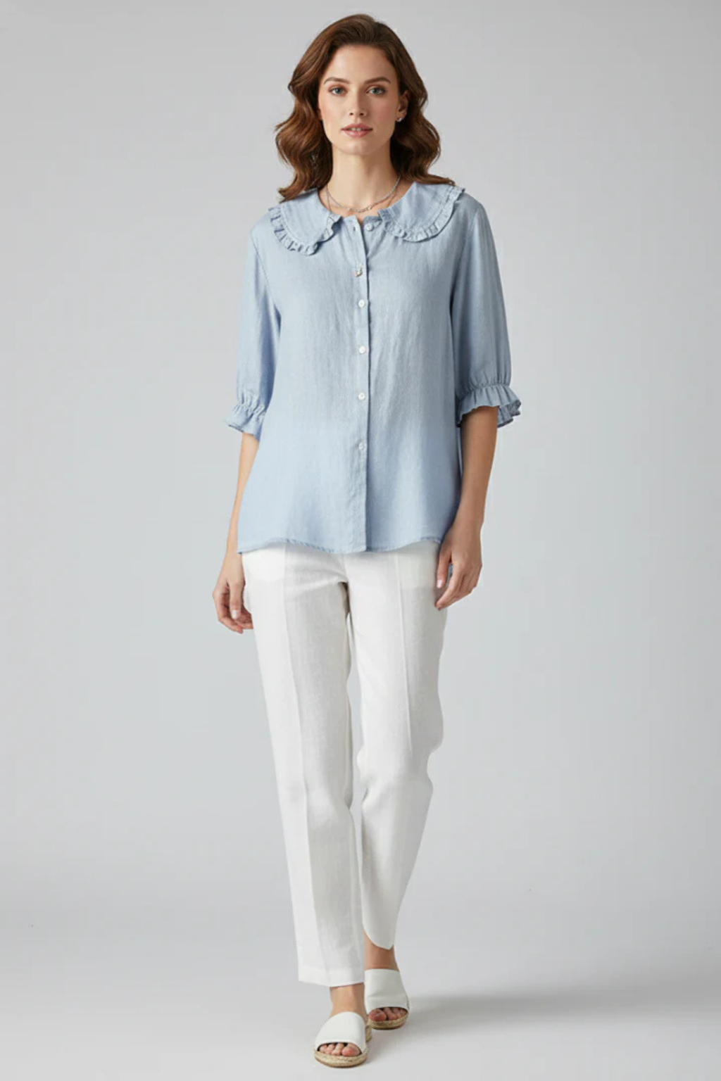 Women's Ruffle Frill Sleeve Blouse