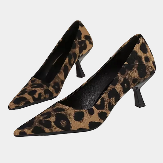 Women's Leopard Print Heel Pumps