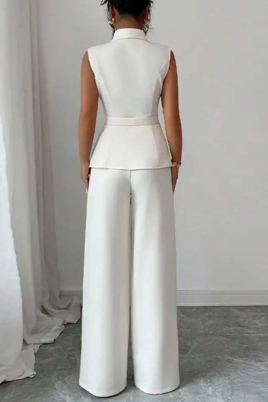 Women's Tailored White Suit Set