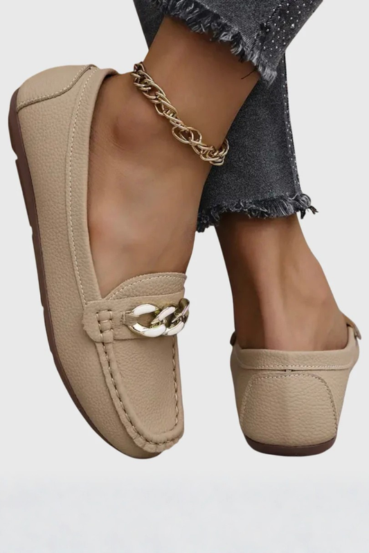 Women's Chain Detail Slip On Loafers