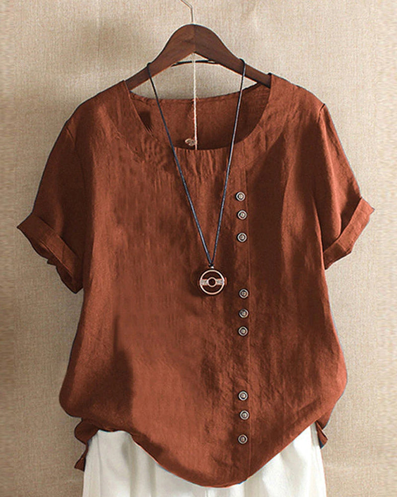 Women’s Button Detail Casual Blouse